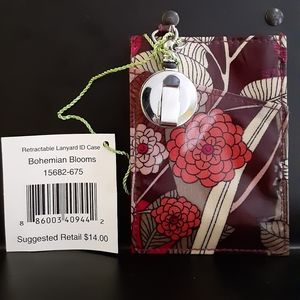 Vera Bradley retractable lanyard ID case